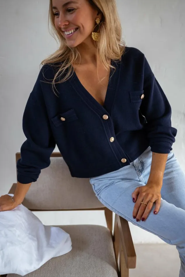 Women039s Clothing Cardigans Easy Clothes Blue Dara Cardigan