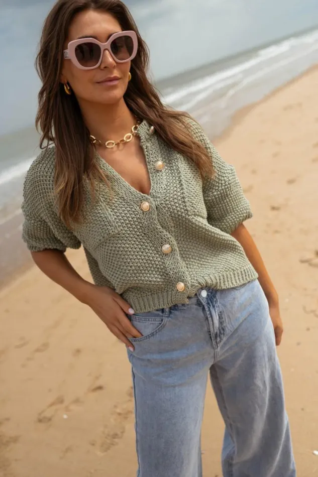 Women039s Clothing Cardigans Easy Clothes Khaki Samia Cardigan