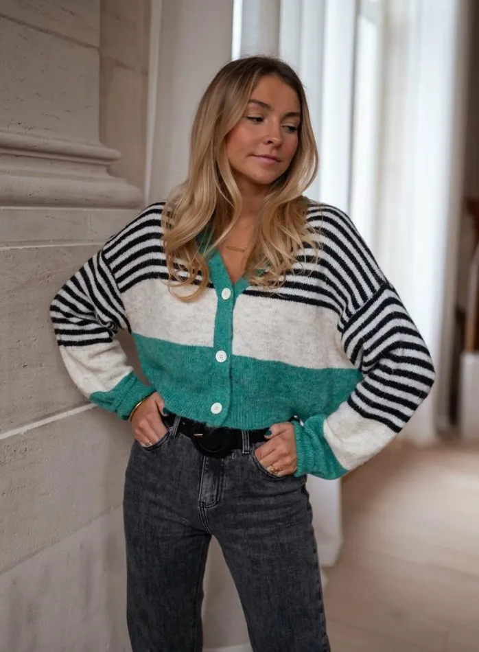 Women039s Clothing Cardigans Easy Clothes Linou Cardigan With Lines Women039s Clothing Cardigans Easy Clothes Linou Cardigan With Lines