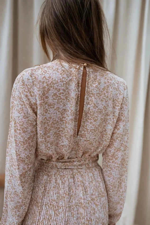 Women039s Clothing Dresses Easy Clothes Beige Lisa Patterned Dress