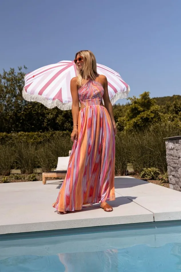 Women039s Clothing Dresses Easy Clothes Orange And Pink Emylia Maxi Dress
