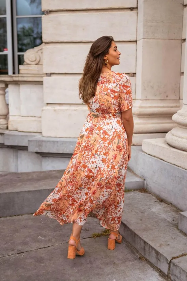 Women039s Clothing Dresses Easy Clothes Orange Floral Leidi Dress