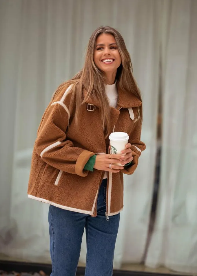 Women039s Clothing Jackets Easy Clothes Brown Nita Jacket Brown