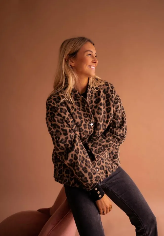Women039s Clothing Jackets Easy Clothes Leopard Cleo Bomber Jacket