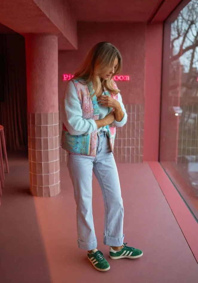 Women039s Clothing Jackets Easy Clothes Pink And Blue Sleeveless Maia Jacket Women039s Clothing Jackets Easy Clothes Pink And Blue Sleeveless Maia Jacket