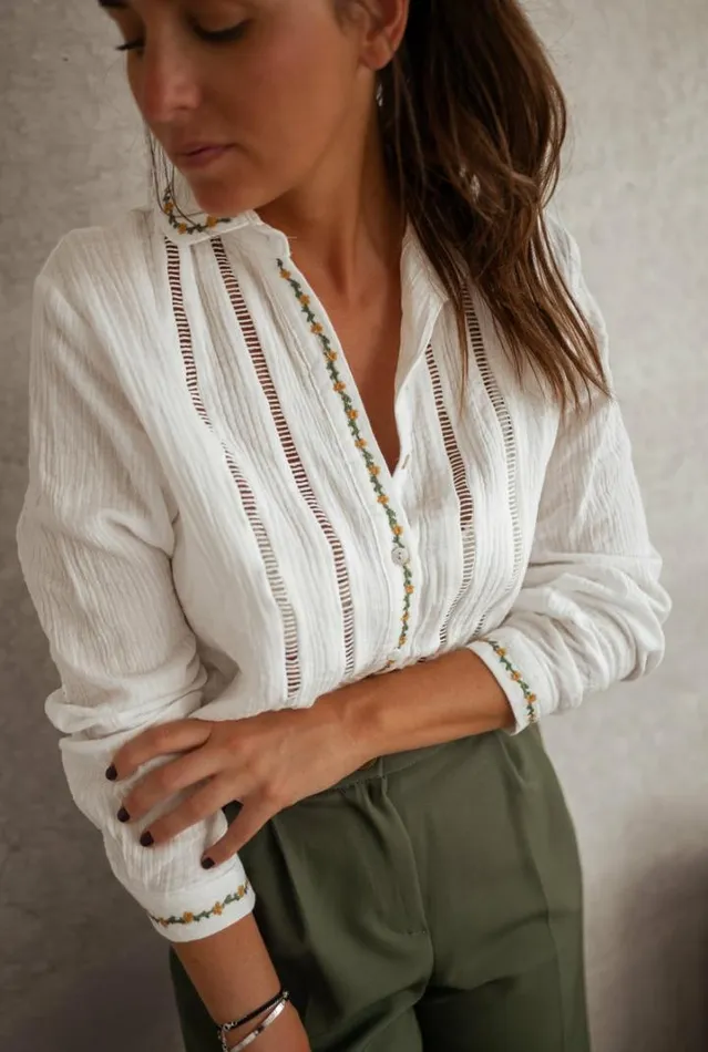 Women039s Clothing Shirts Easy Clothes Ecru Beta Shirt
