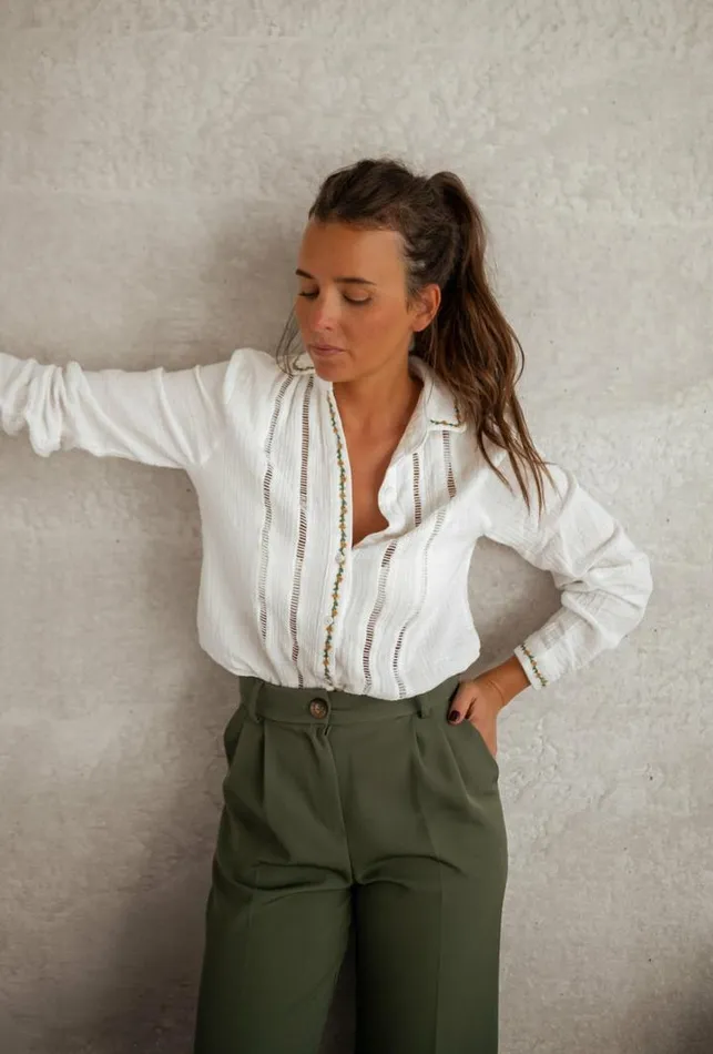 Women039s Clothing Shirts Easy Clothes Ecru Beta Shirt