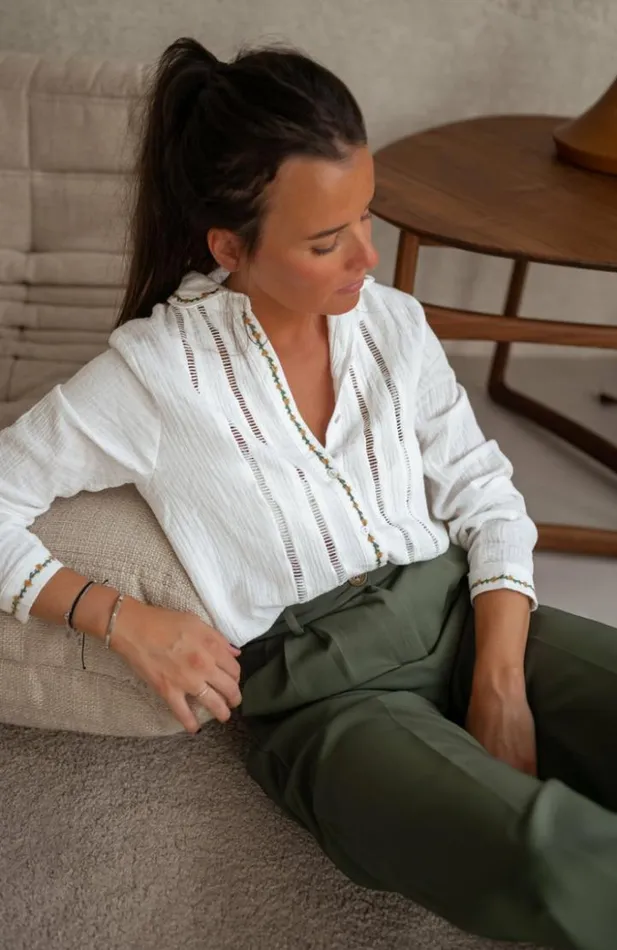 Women039s Clothing Shirts Easy Clothes Ecru Beta Shirt