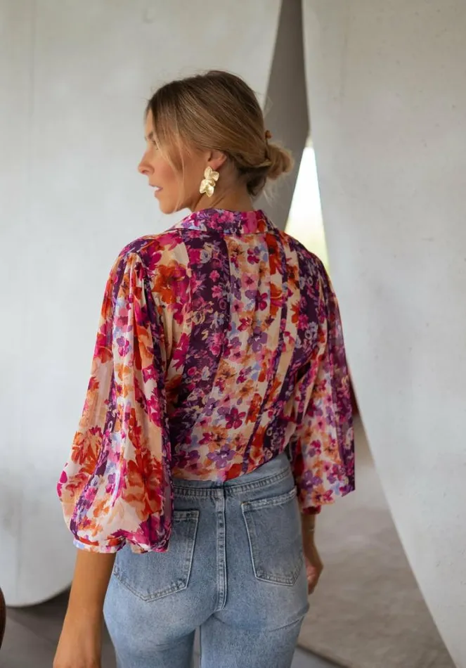 Women039s Clothing Shirts Easy Clothes Floral Fauve Shirt