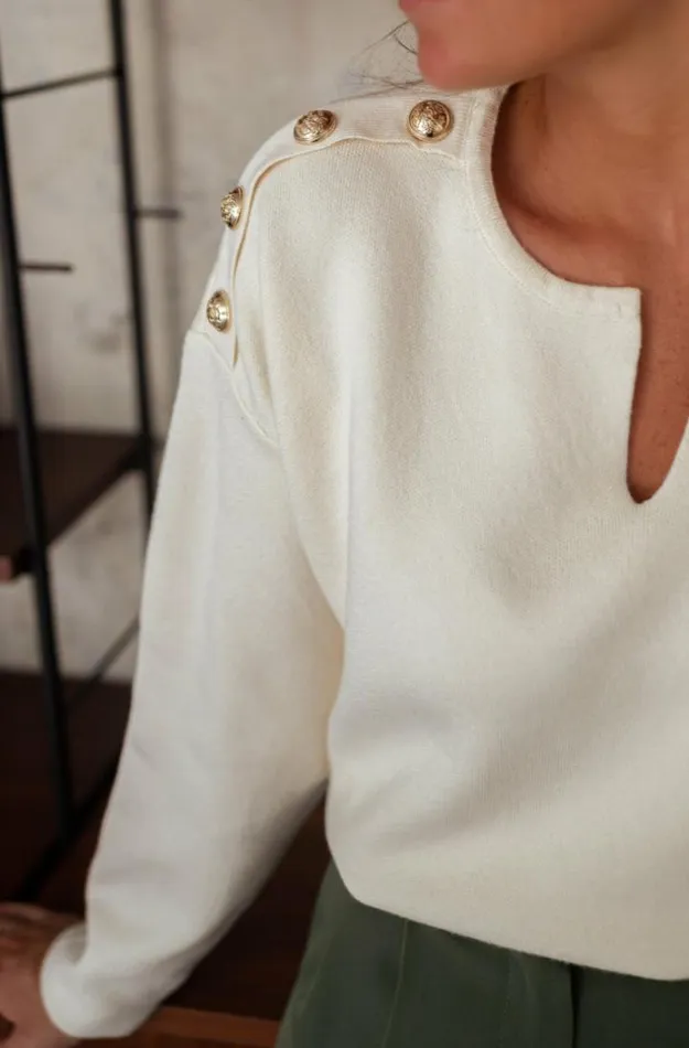 Women039s Clothing Sweaters Easy Clothes Ecru Marion Sweater Ecru