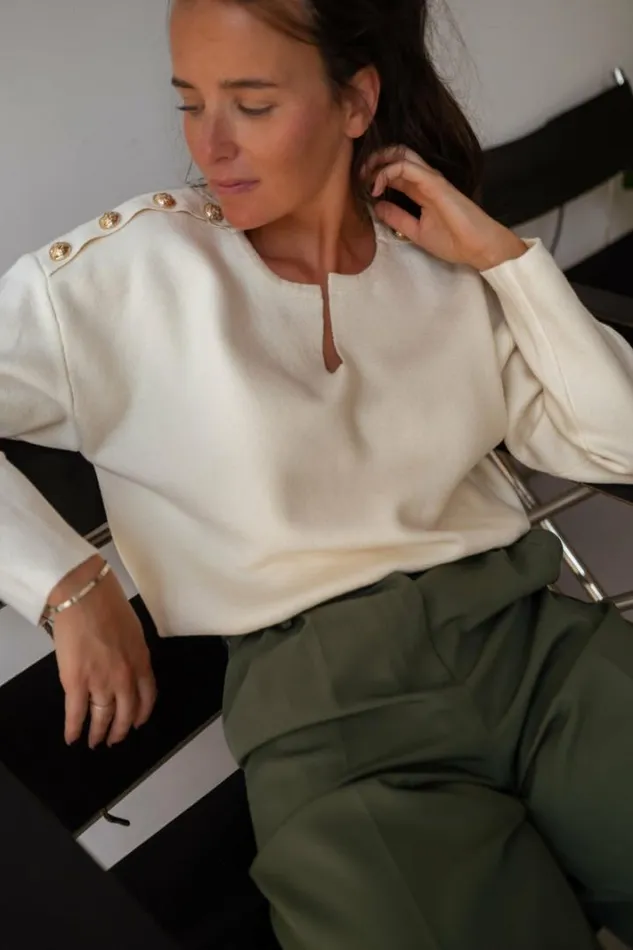 Women039s Clothing Sweaters Easy Clothes Ecru Marion Sweater Ecru
