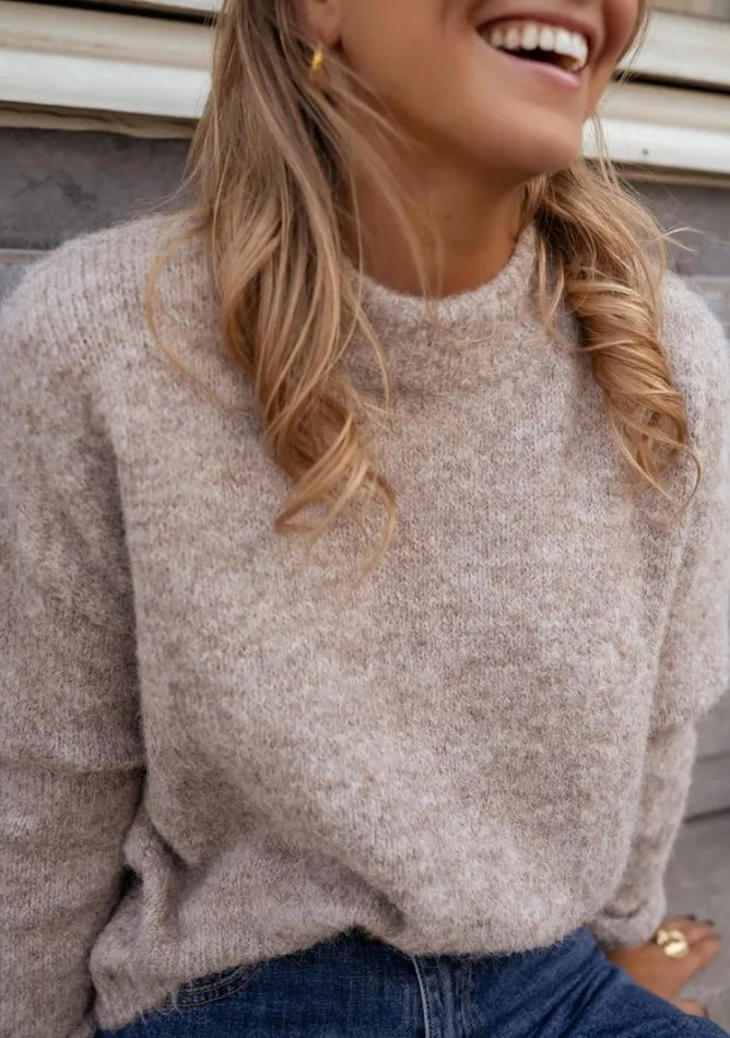 Women039s Clothing Sweaters Easy Clothes Taupe Lille Sweater