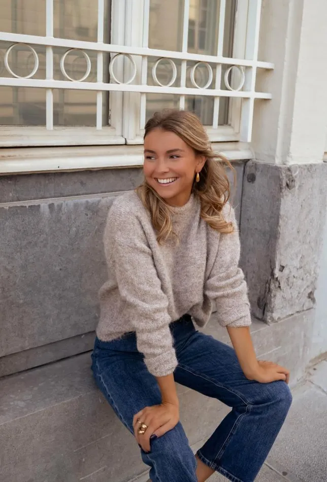 Women039s Clothing Sweaters Easy Clothes Taupe Lille Sweater