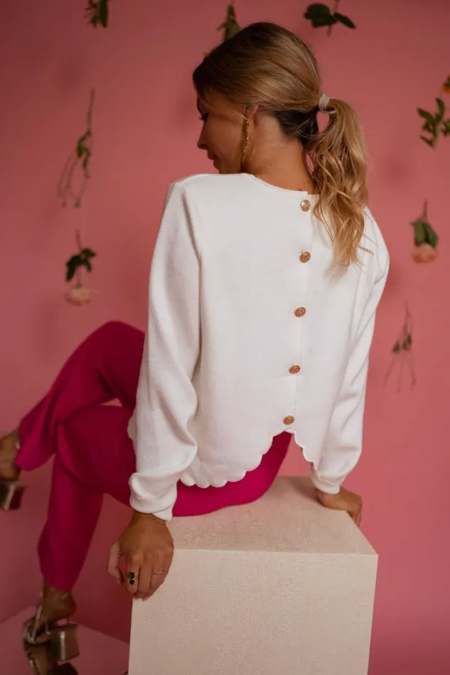 Women039s Clothing Sweaters Easy Clothes White Bess Sweater White
