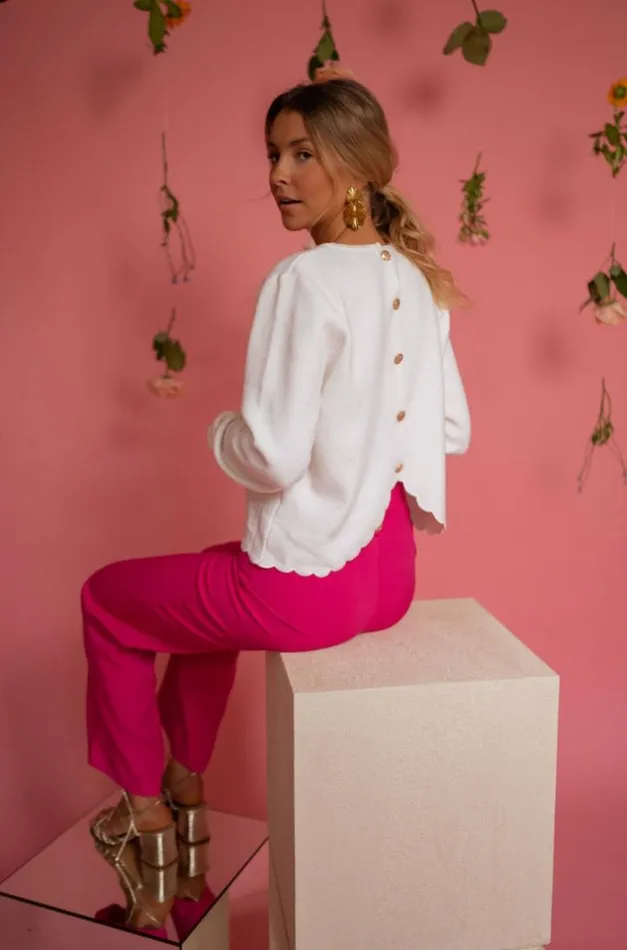 Women039s Clothing Sweaters Easy Clothes White Bess Sweater White