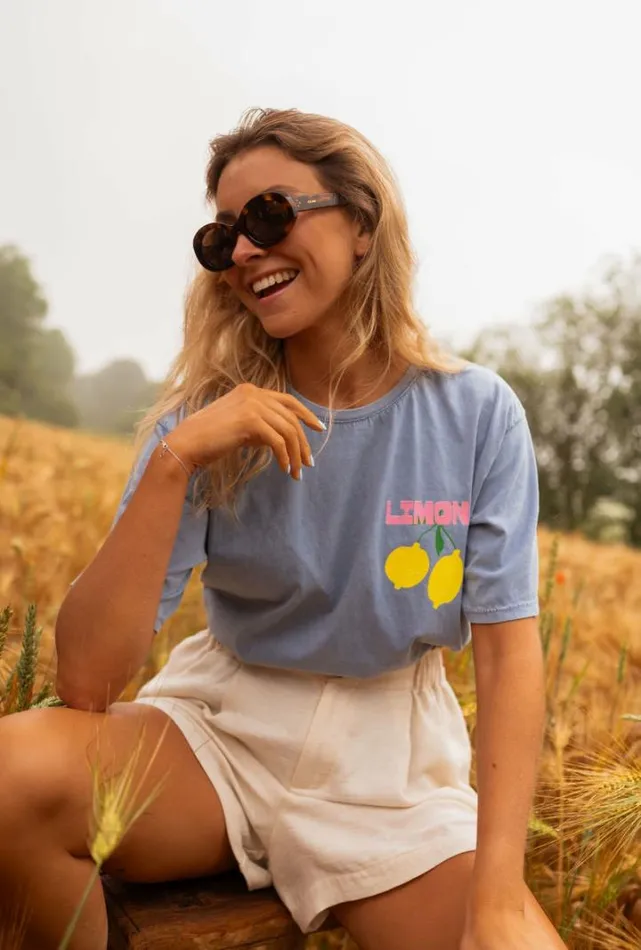 Women039s Clothing Tshirts Easy Clothes Blue Limon TShirt Women039s Clothing Tshirts Easy Clothes Blue Limon TShirt
