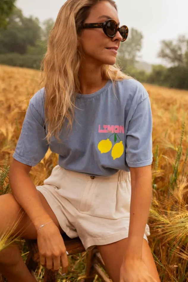 Women039s Clothing Tshirts Easy Clothes Blue Limon TShirt Women039s Clothing Tshirts Easy Clothes Blue Limon TShirt