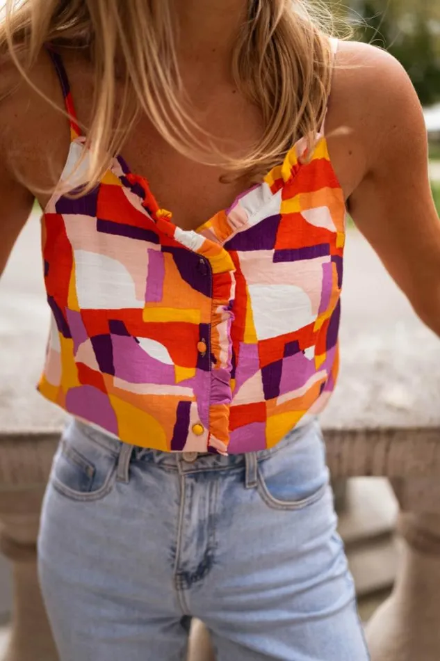 Women039s Clothing Tops Easy Clothes Orange And Purple Elvira Top Women039s Clothing Tops Easy Clothes Orange And Purple Elvira Top