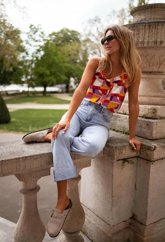 Women039s Clothing Tops Easy Clothes Orange And Purple Elvira Top Women039s Clothing Tops Easy Clothes Orange And Purple Elvira Top
