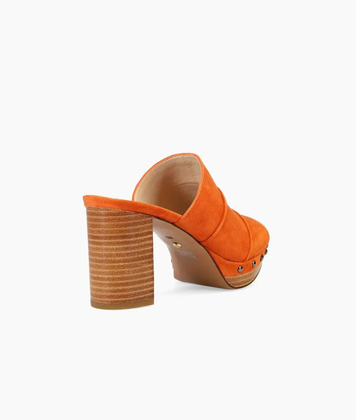 Women Amery Mule 8211 Orange Pelle Moda High Heels Women Amery Mule 8211 Orange Pelle Moda High Heels