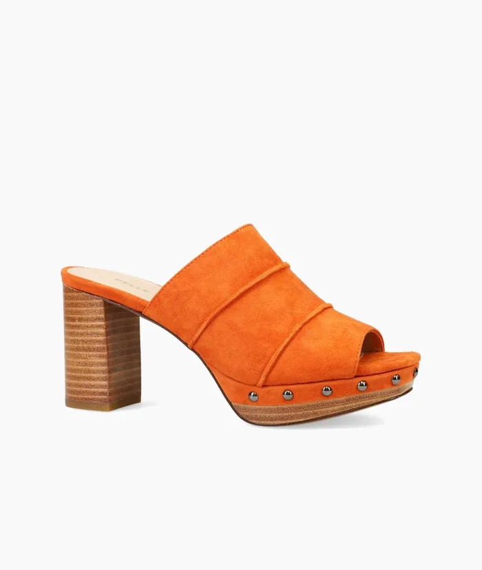 Women Amery Mule 8211 Orange Pelle Moda Platforms Women Amery Mule 8211 Orange Pelle Moda Platforms