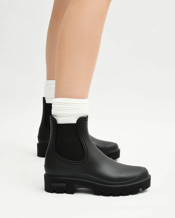 Women ANKLE BOOTS jomercer Maeva flat ankle boots black rubber