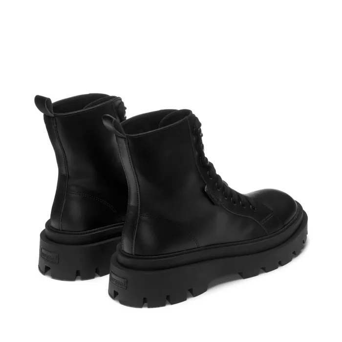 Women Ankle Boots Woman 3051 ALPINA APEX HIGH VEGAN MATERIAL Laced TOTAL BLACK Superga Ankle Boots