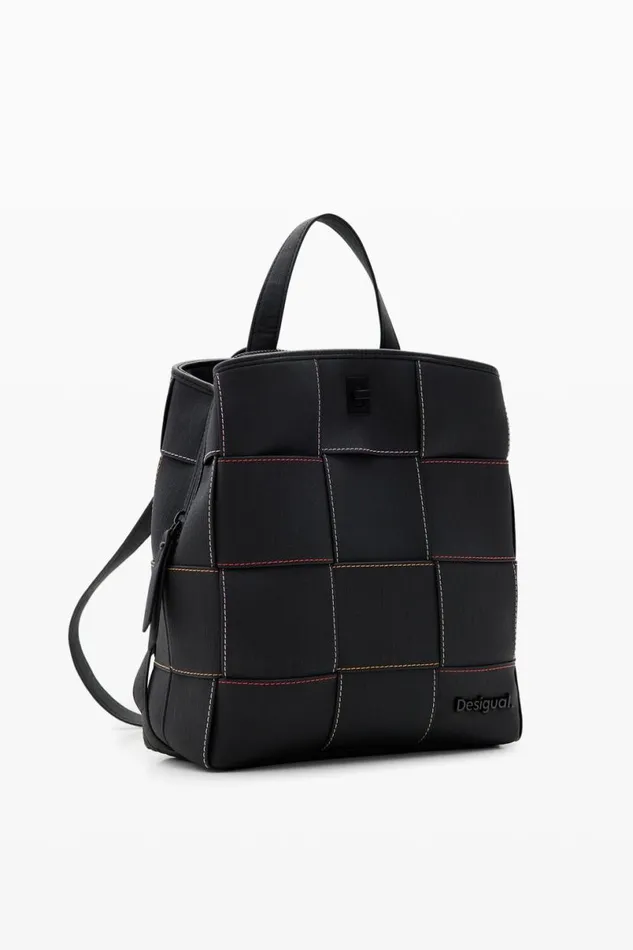 Women Backpacks Desigual Braided S Backpack With Topstitching