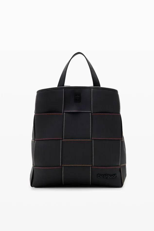 Women Backpacks Desigual Braided S Backpack With Topstitching