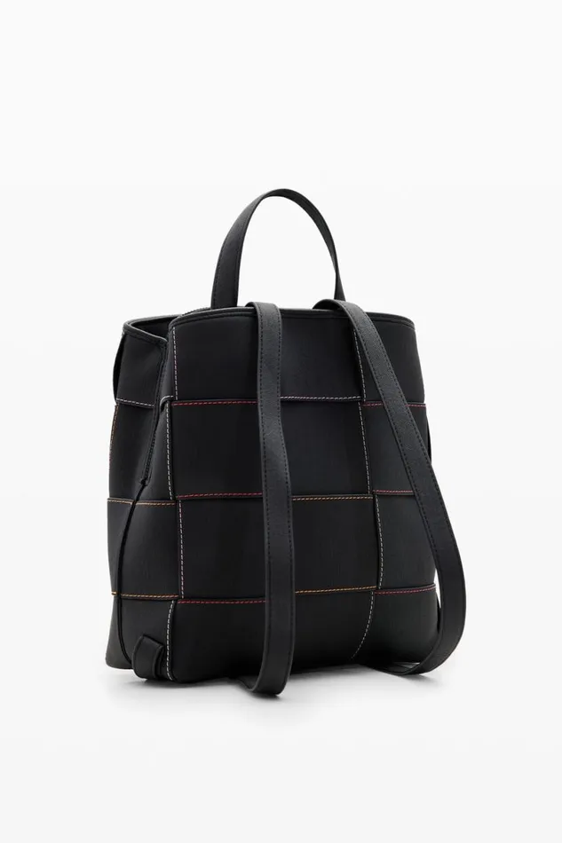 Women Backpacks Desigual Braided S Backpack With Topstitching