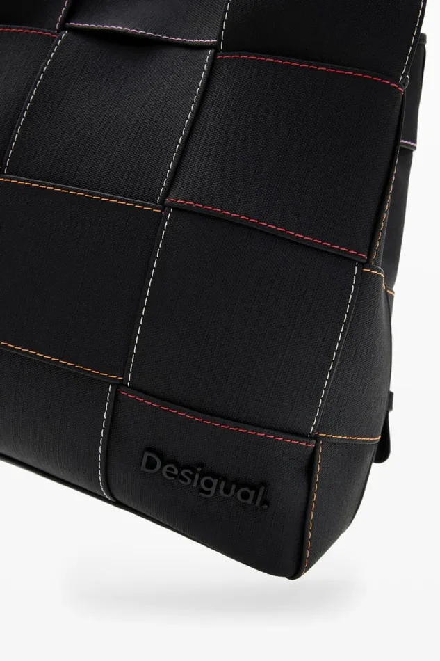 Women Backpacks Desigual Braided S Backpack With Topstitching