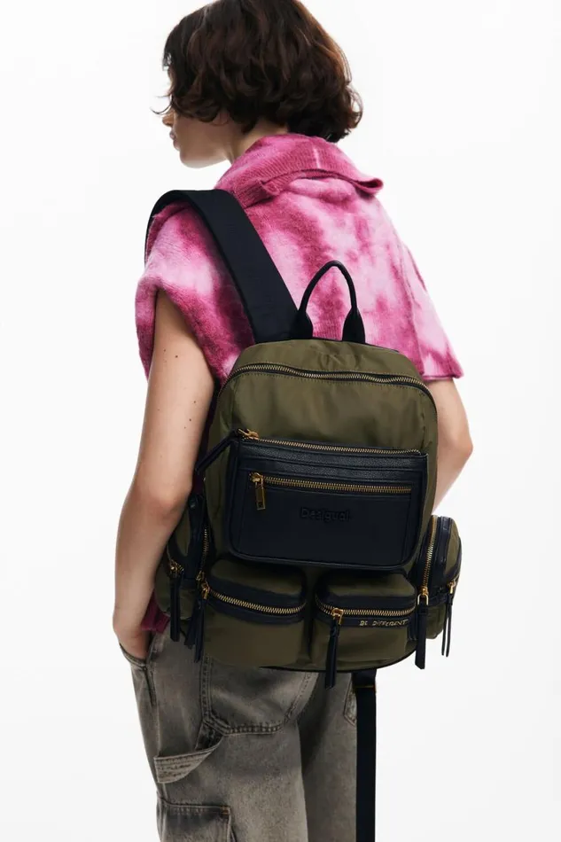 Women Backpacks Desigual Highcapacity Nylon Backpack