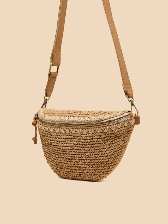 Women BAGS and PURSES White Stuff Sebby Mini Raffia Sling Bag Light Natural