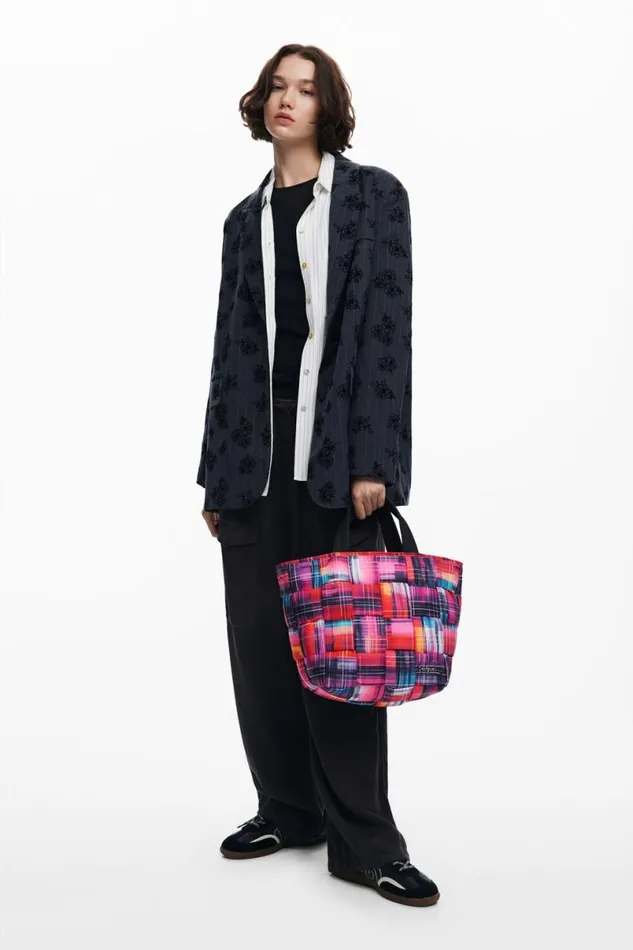Women Bags Desigual Nylon Bag With Arty Multiposition Handles