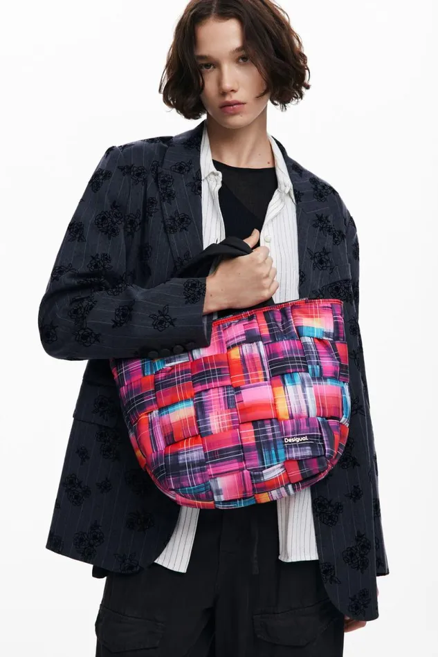 Women Bags Desigual Nylon Bag With Arty Multiposition Handles