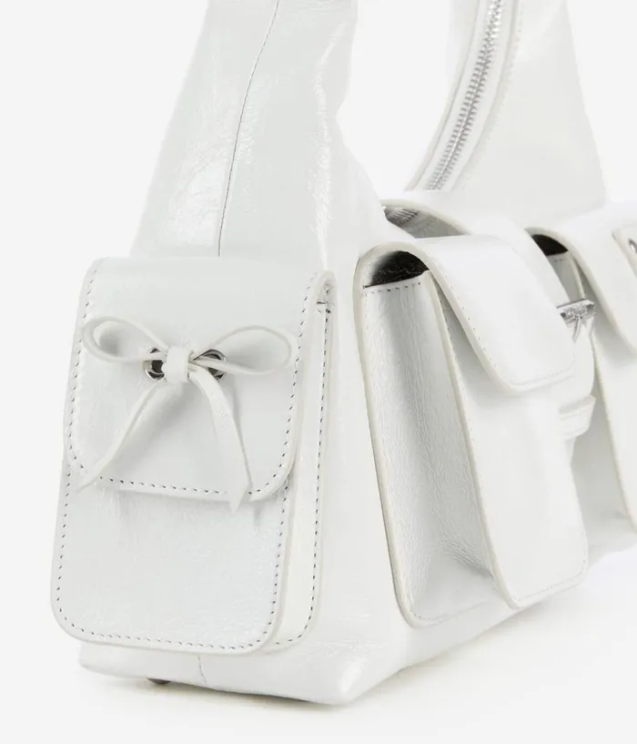 Women Bags THE KOOPLES White Vintage Treatment Leather Amelia Bag