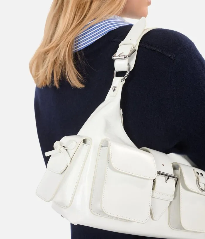 Women Bags THE KOOPLES White Vintage Treatment Leather Amelia Bag