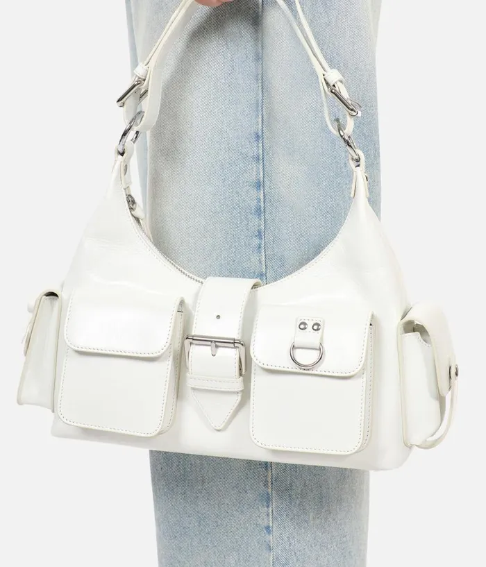 Women Bags THE KOOPLES White Vintage Treatment Leather Amelia Bag