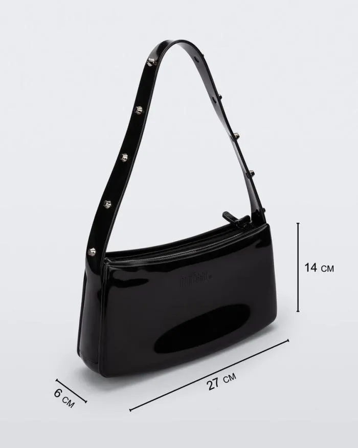 Women Baguete Studs Black Melissa Handbags