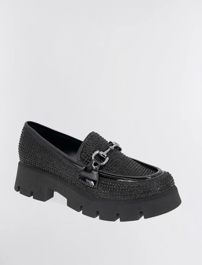 Women BCBGeneration BCBG Black Glitter Raylin Loafer Black Glitter
