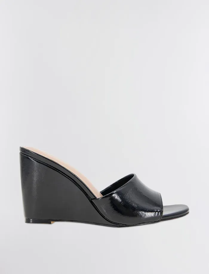 Women BCBGeneration BCBG Black Patent Giani Wedge Sandal Black Patent