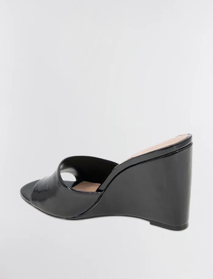 Women BCBGeneration BCBG Black Patent Giani Wedge Sandal Black Patent