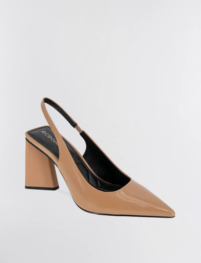 Women BCBGeneration BCBG Tan Trina Pump Heel Tan Patent