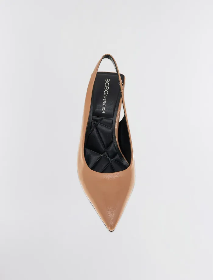 Women BCBGeneration BCBG Tan Trina Pump Heel Tan Patent
