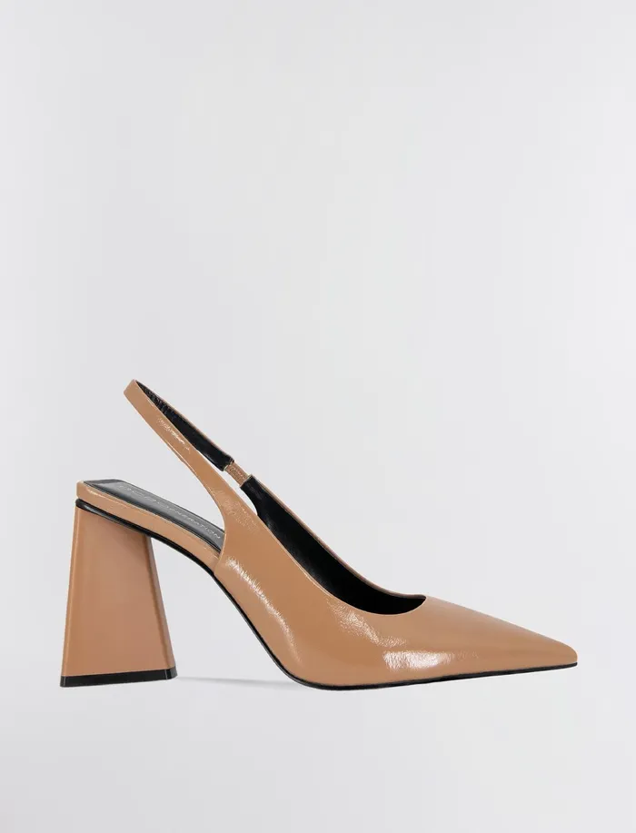 Women BCBGeneration BCBG Tan Trina Pump Heel Tan Patent
