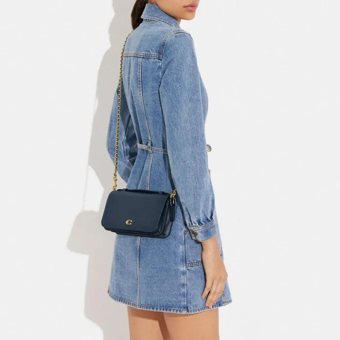 Women Bea Crossbody Brassdenim Coach Crossbody Bags