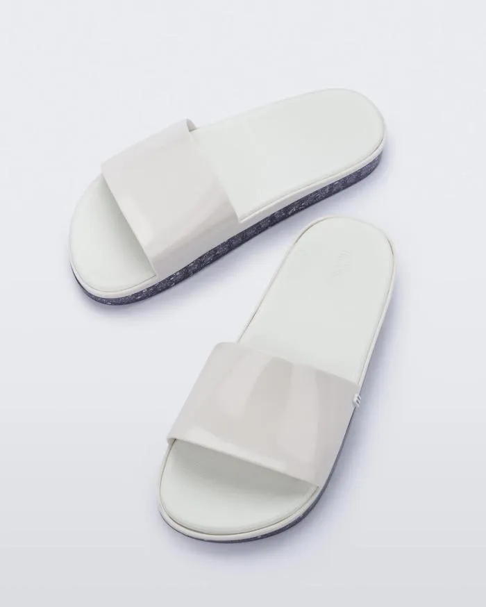 Women Beach White Glitterclear Melissa Slides