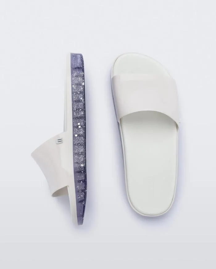 Women Beach White Glitterclear Melissa Slides