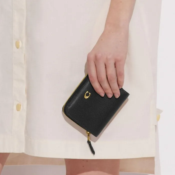 Women Billfold Wallet Brassblack Coach Small Wallets