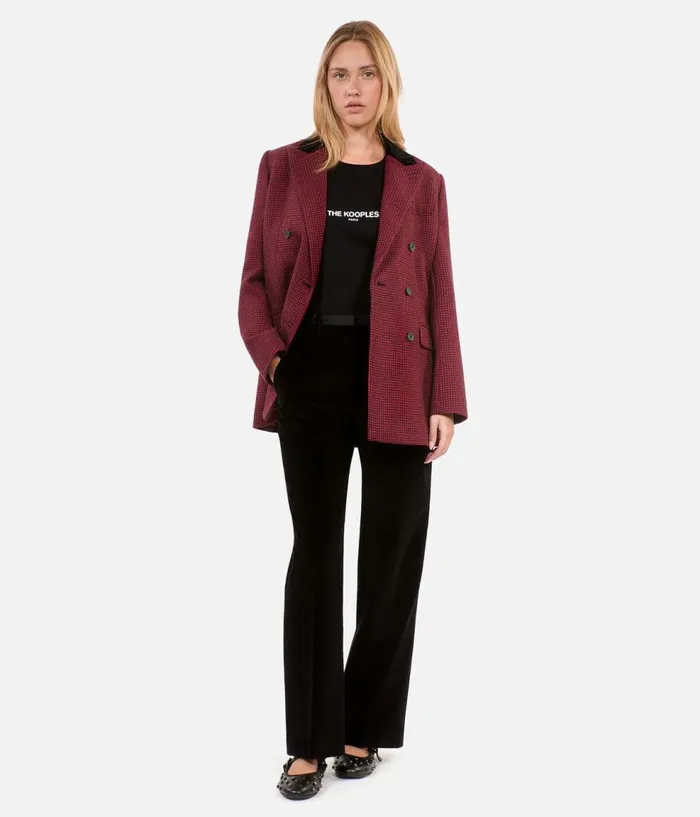 Women Blazers and Suits THE KOOPLES Black Corduroy Suit Trousers